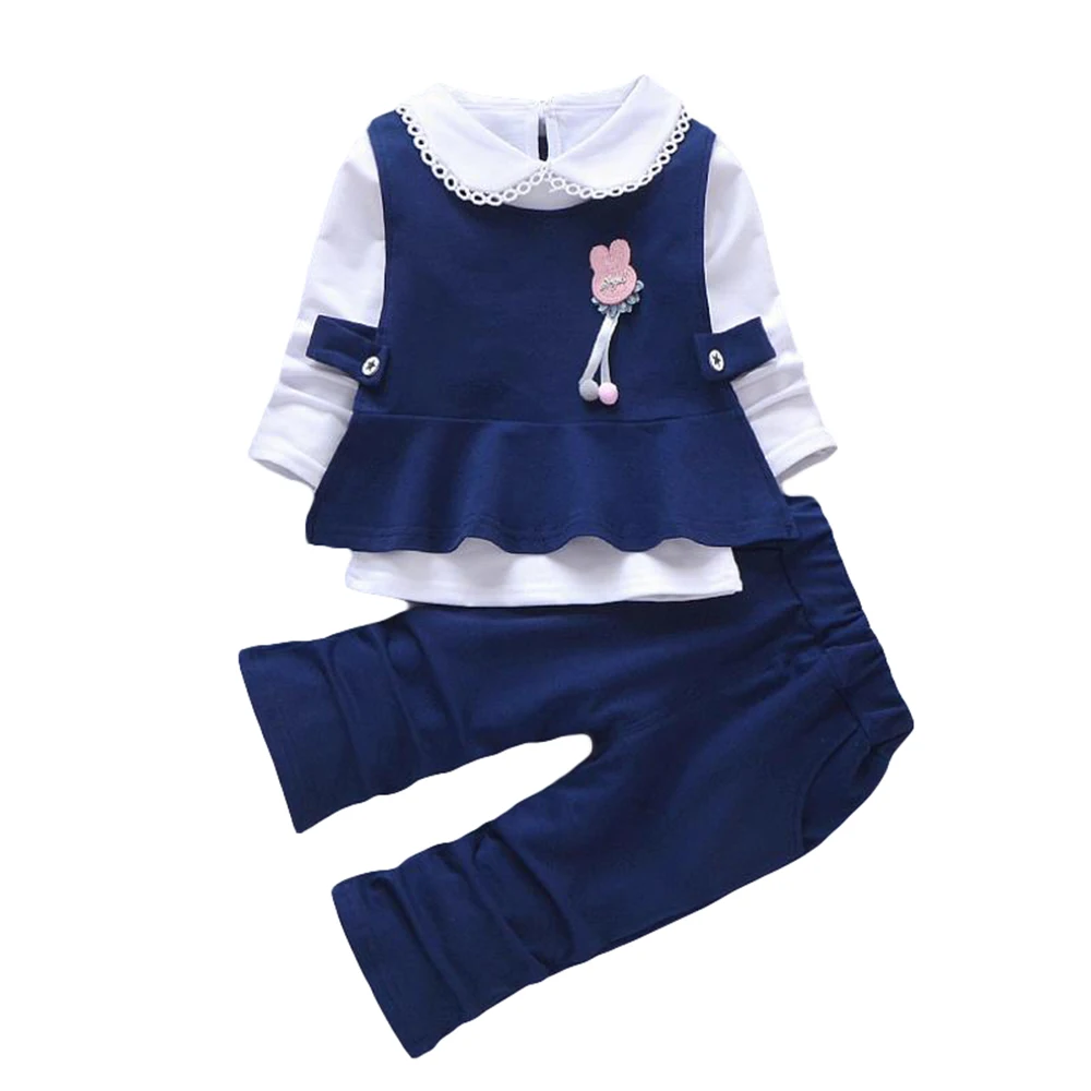 Новая весенне осенняя одежда для девочек жилет футболка с длинными рукавами