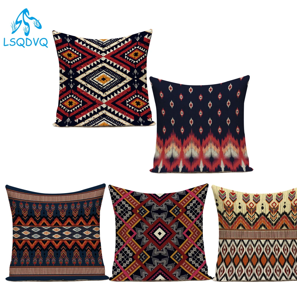 Декоративные диванные подушки Чехол в стиле бохо красочные геометрические