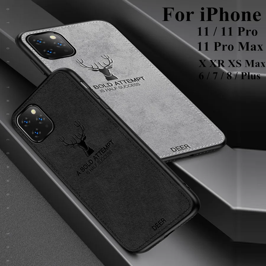 Роскошный чехол для iPhone 11 Pro Max тканевый Colth 2019 защитный SE 2020 X XS XR 6 6S 7 8|Бамперы| |