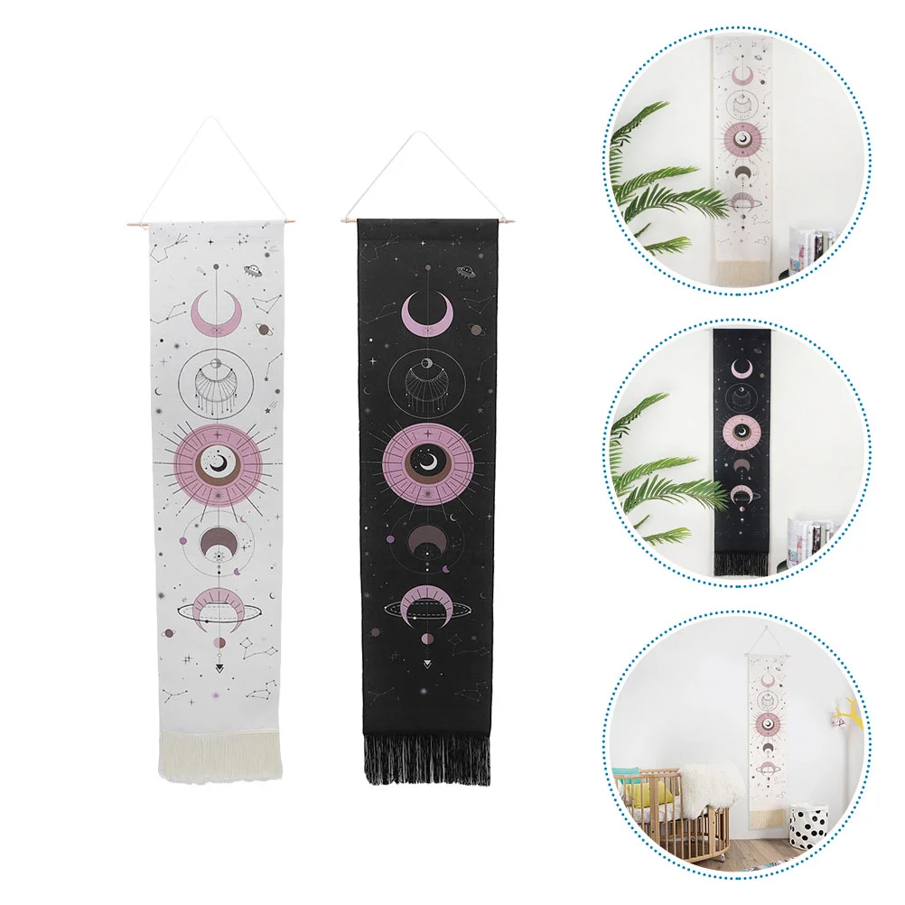 

2Pcs Moon Chic Tapestry Wall Tapestry Decorative Tapestry Wall Hanging Decor