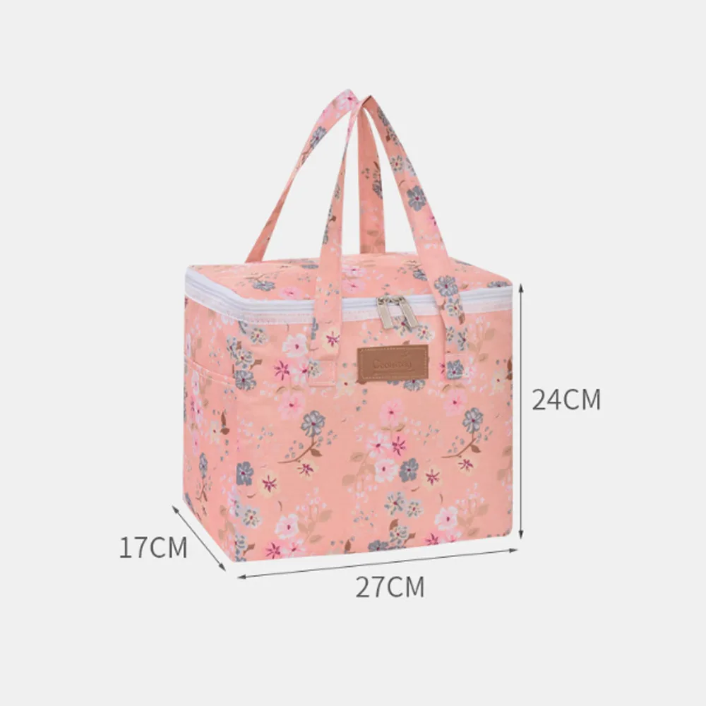 

Portable lunch bag for women cartoon kids Convenient bento cooler bag flamingo thermal breakfast food box picnic travel Tote