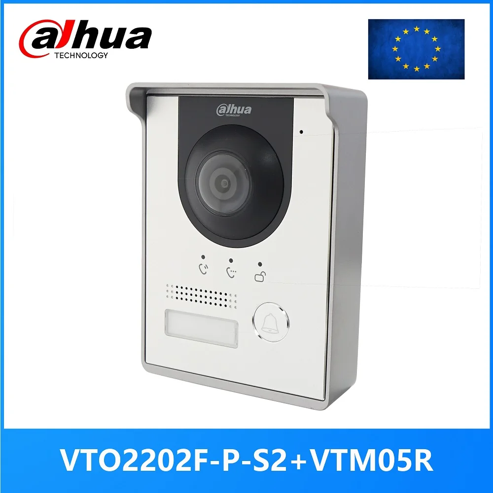 Dahua VTO2202F-P-S2 PoE(802.3af) и 2-проводной IP металлический дверной звонок для виллы