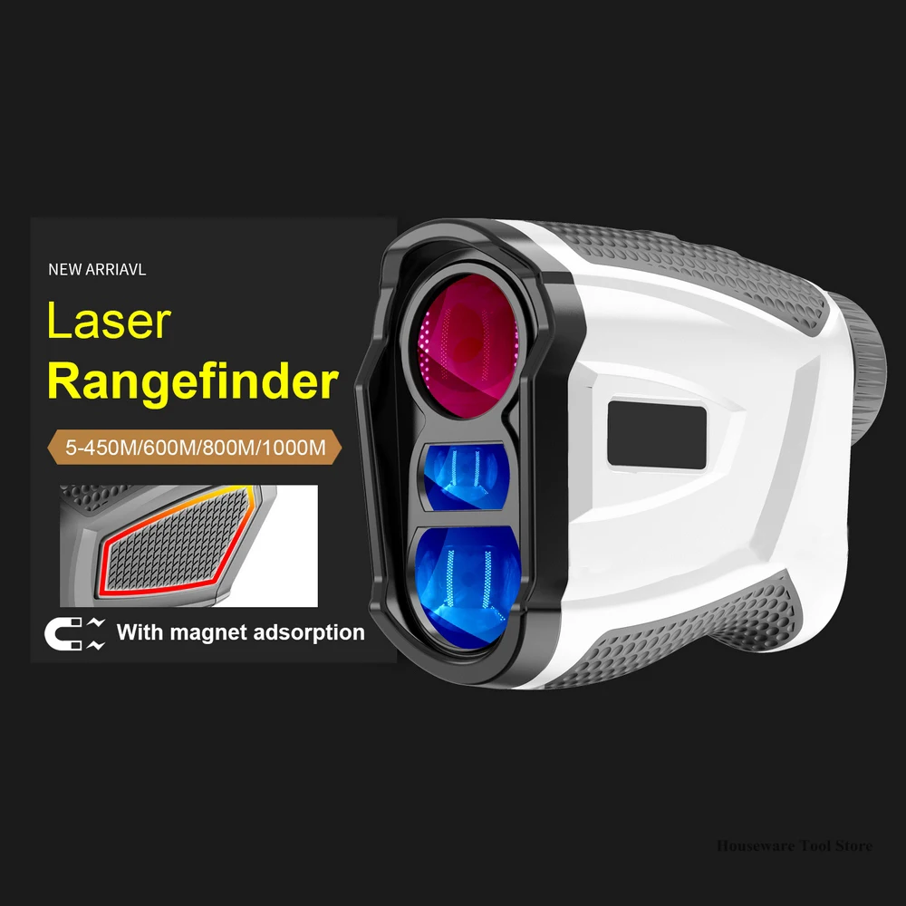 Rechargeable 6X Golf Rangefinder with Slope Compensation Flag Acquisition Technology for Golfing Hunting