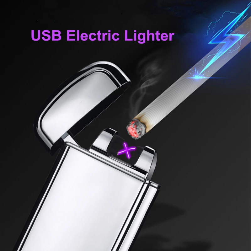 Встряхните для воспламенения двойная дуговая Зажигалка USB зарядка Электронная