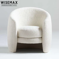 modern minimalist design artificial wool sponge high back arm single sofa chair couch floor sofa living room furniture