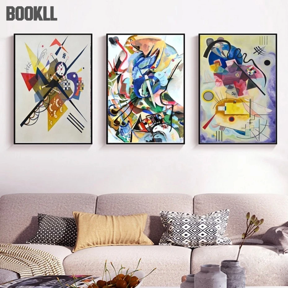 

Abstract Vintage Wassily Kandinsky Famous Abstract Printing Canvas Paintings Poster Wall Art Picture For Living Room Home Decor