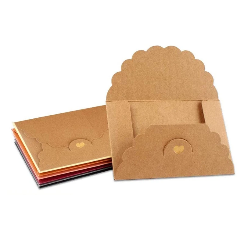 

NEW-Envelopes 42 Pieces Mini Envelopes Colorful Gift Cards Envelopes Envelopes with Heart Lock for Festival