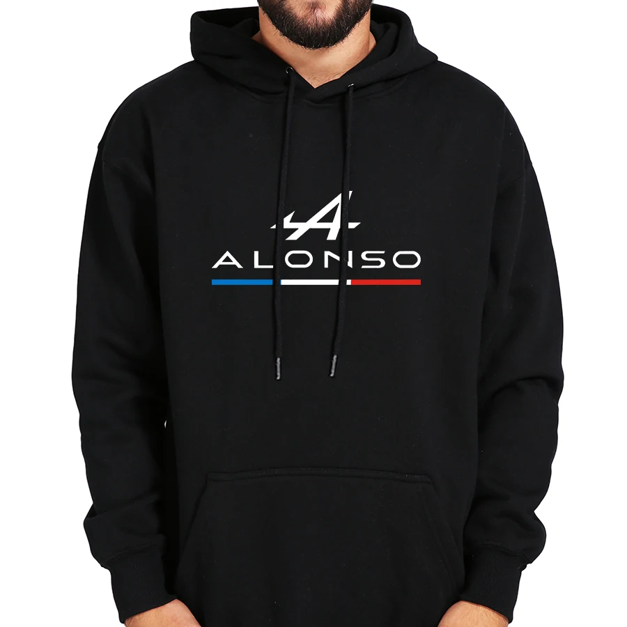 

Fernando-Alonso Alpine Logo Hoodie F1 2021 Formula 1 Racing Driver Classic Sweatshirt Cotton Long Sleeves Men Women Pullover