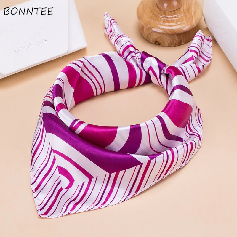 

Scarves Women Square Simple All-match Office Lady Leisure Print Elegant Womens High Quality Neck Scarf Decorative Multifunction
