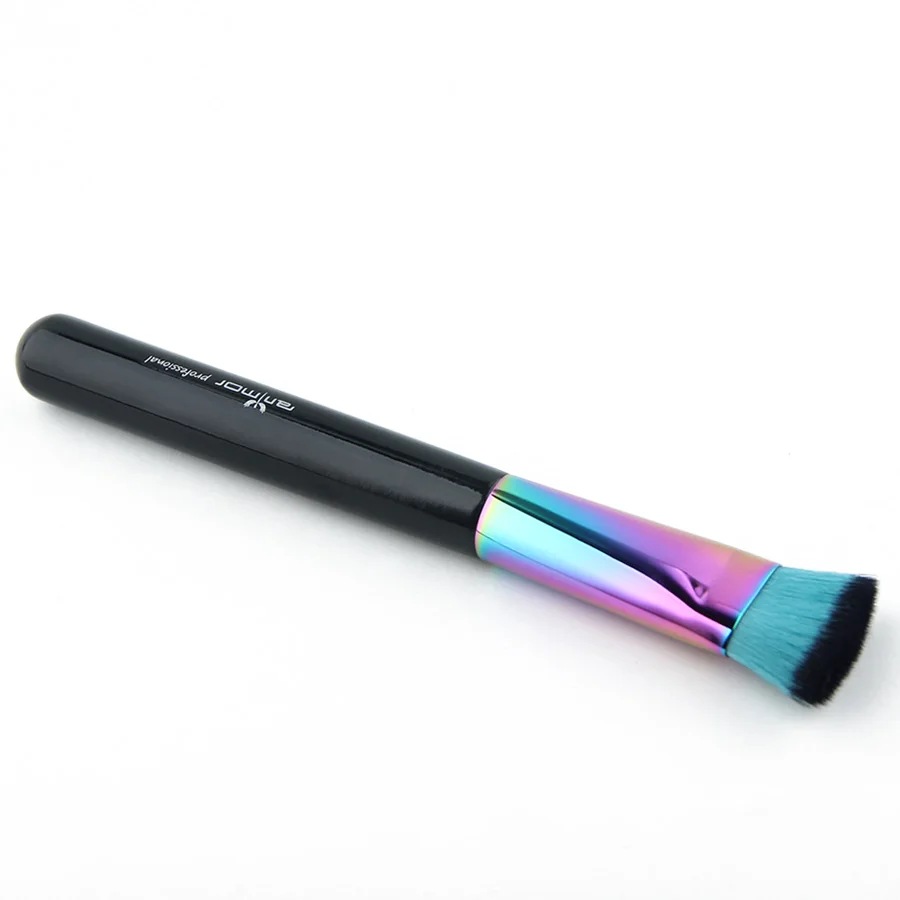 Anmor цветная плоская кисть для нанесения основы Профессиональные кисти макияжа