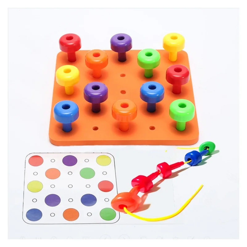 

Party Favors New Hot 30PCS Peg Board Set Montessori Therapy Fine Motor Toy for Toddlers Pegboard Toy For Children Christmas Gift