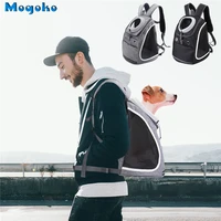 mogoko comfortable pet carrier backpack dog cat hiking outdoor travel carrier pack bag portable pets bag mesh backpack for pets