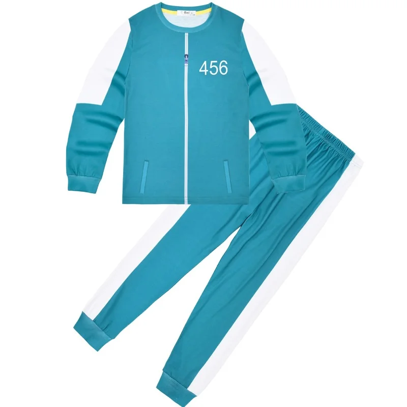 

Костюм для домашнего сервиса из игры «кальмар», спортивный свитер с круглым принтом и карманами для 6 мальчиков и девочек, спортивный костюм...