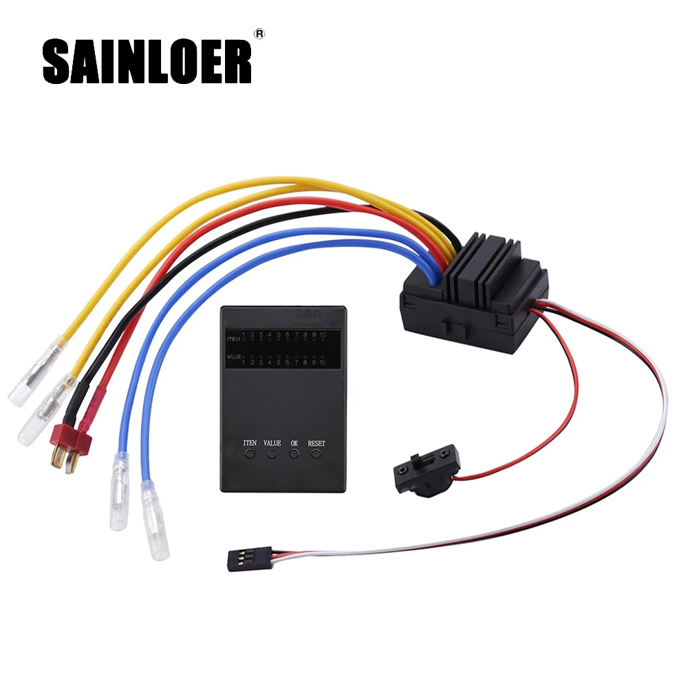 

SAINLOER waterproof type 80A one-to-two brush motor governor ESC for RC electric car 7.2-16 V truck off-road ship R/C hobby