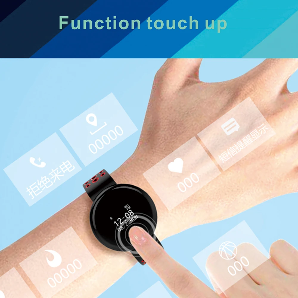 Smartwatch Bluetooth I8 Smart Watch fitness tracker Waterproof IP68 Heart Rate Monitor Blood Pressure Pedometer Sport | Электроника