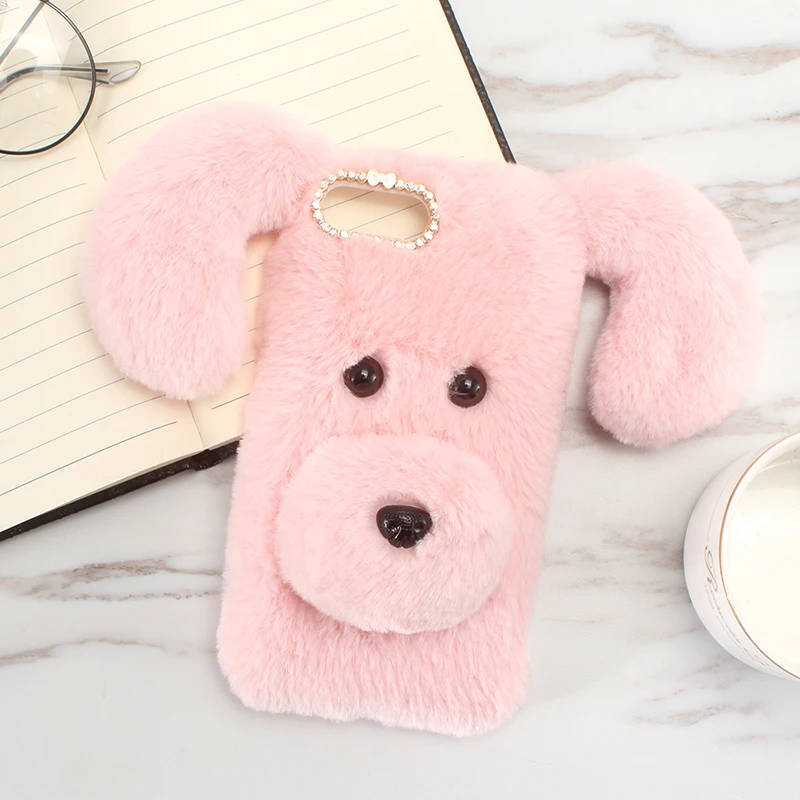 DIY мягкий пушистый Длинный Собака Красивый Стильный чехол Защитный для Wiko Upulse Lite