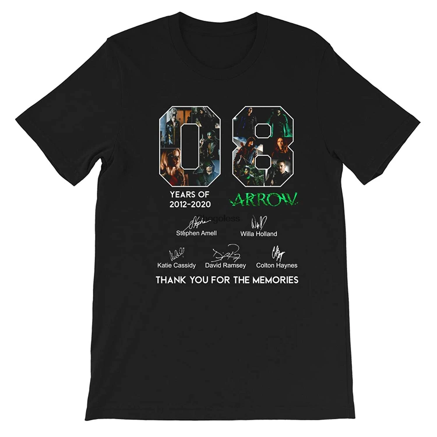 

Arrow 8-Year From 2012-2020 Cast Signed thanks to you Film Vintage Poison Men Women Girls Unisex T-shirt