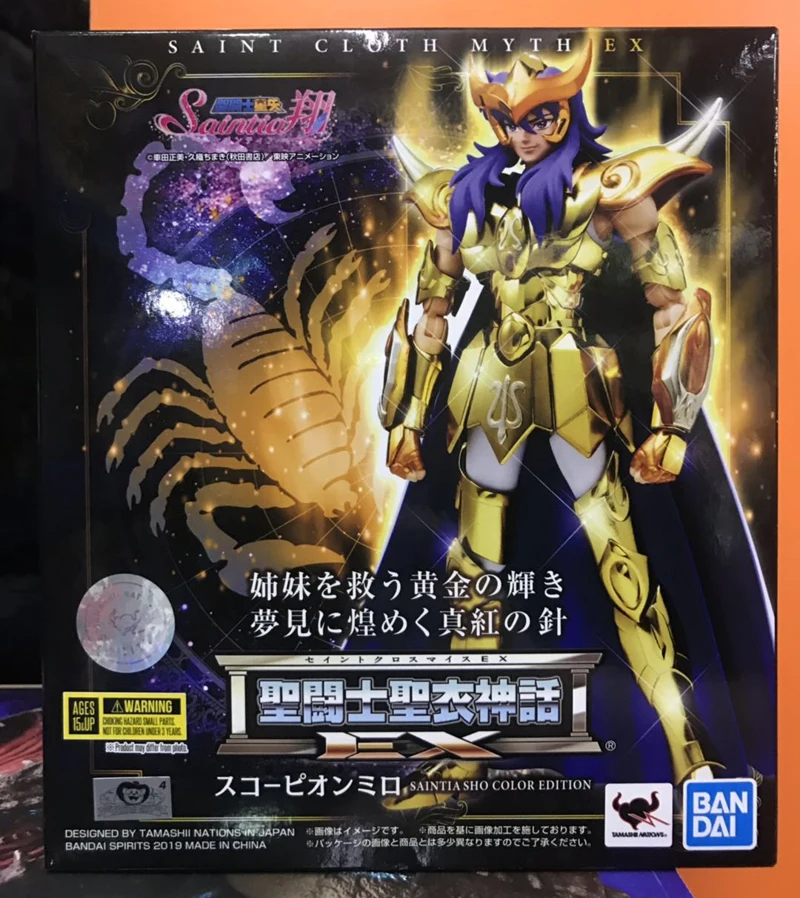 PrettyAngel-Подлинная фигурка BANDAI spirts Saint Cloth Myth EX Saiya Scorpio Milo Saintia Sho color Edition
