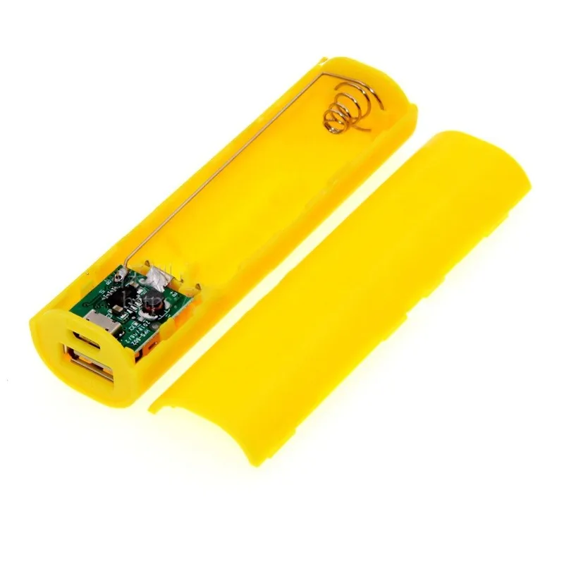 

New Multicolor Mobile USB Power Bank Charger Pack Box Colorful Plastic Reusable Battery Case for 1X18650 Battery Storage Boxes