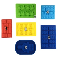 1 piece silicone building blocks robot 3d diy mold chocolate tray jelly brownie dessert pastries mould cake decoration tool