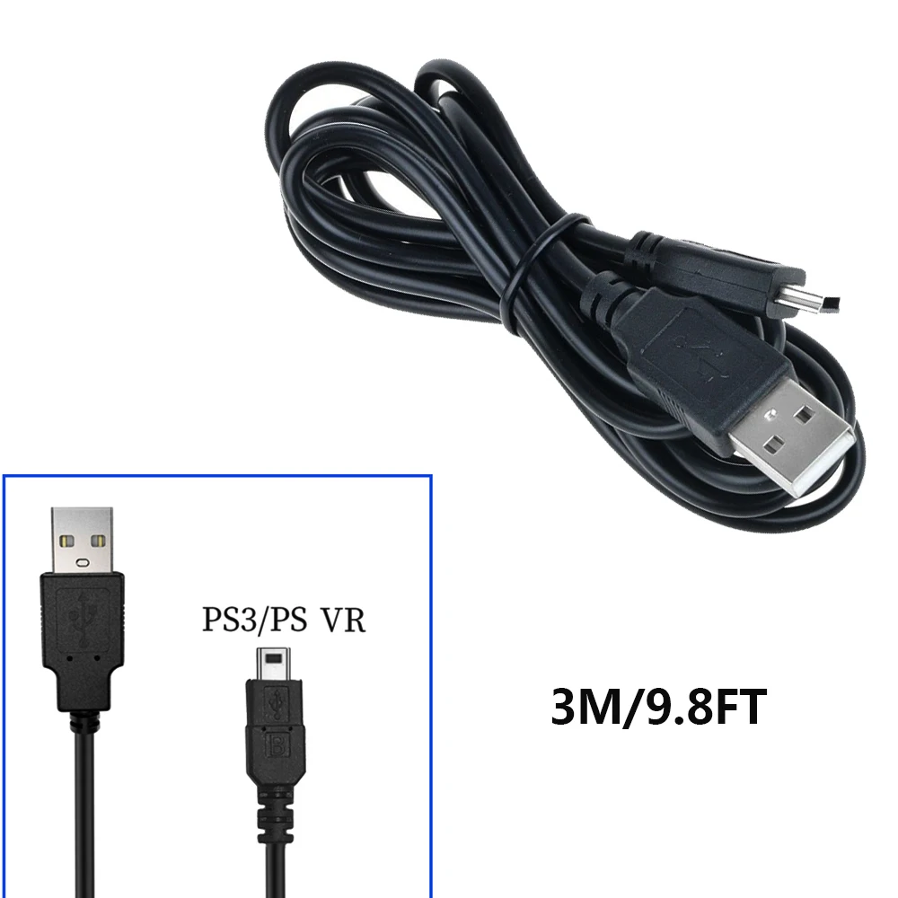 3 м/2 0 фута мини USB зарядный кабель для Sony Playstation магнитное кольцо шнур передачи