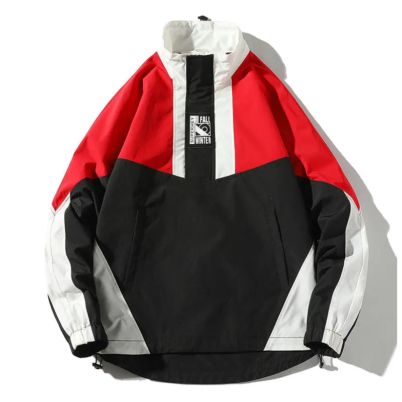 2020 Streetwear Casual Men Jacket Coat Patchwork Windbreaker Mens Bomber Spring Autumn Male Overcoat YJJ06 | Мужская одежда