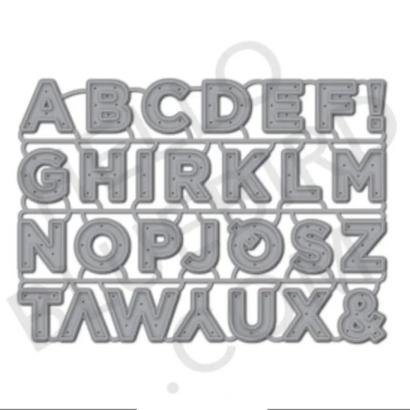 

Letters Symbol Metal Cutting Dies Scrapbook Dariy Decoration Stencil Embossing Template DIY Greeting Card Handmade 2021