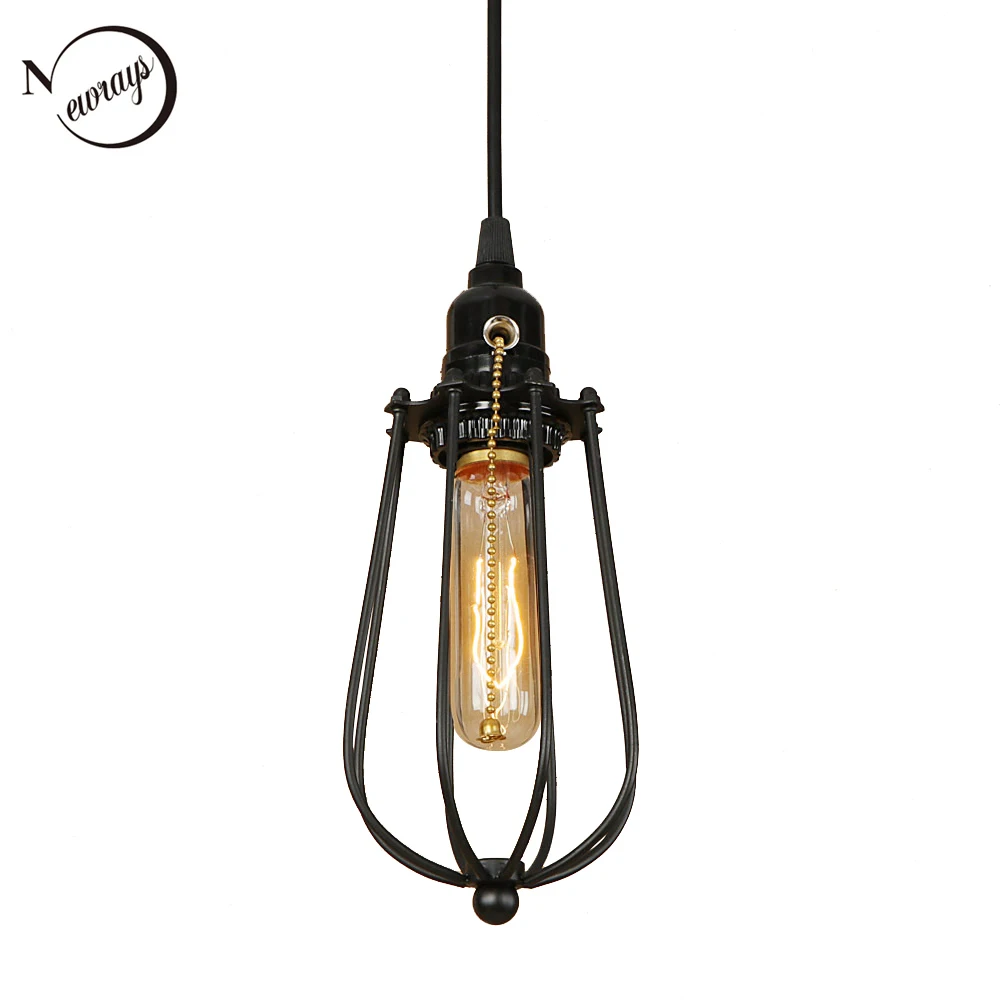 Винтажный современный подвесной светильник светодиодный E27 простая Подвесная