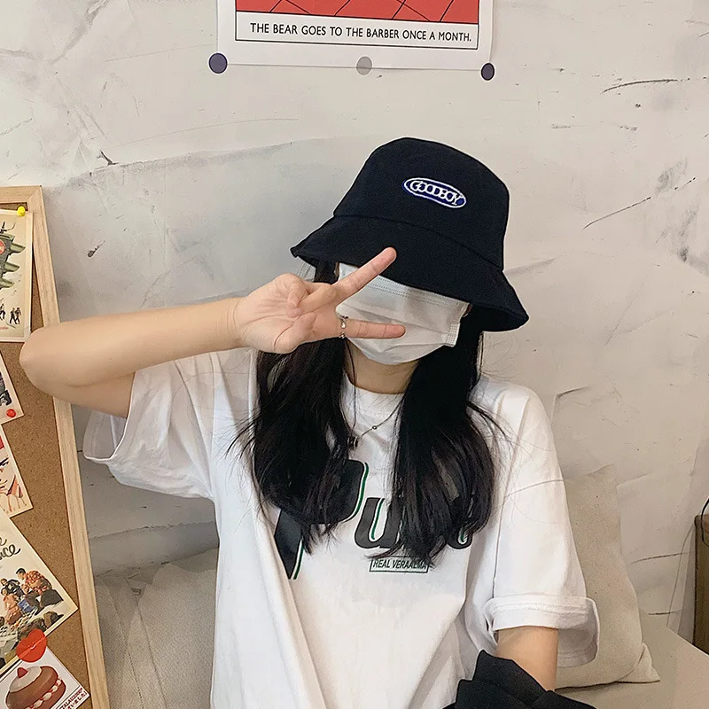 New  Fisherman Hat Fashion Summer Ladies Sun Hat Tide Letter Printing Wild Basin Hat Hip Hop Bucket Hat General D720