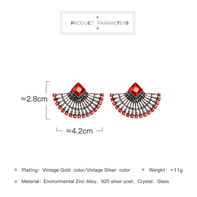 Украшения для женщин в стиле богемского сектора "Uer" с деликатным сочным персиковым цветом и красно-белыми кристаллами винтажной моды