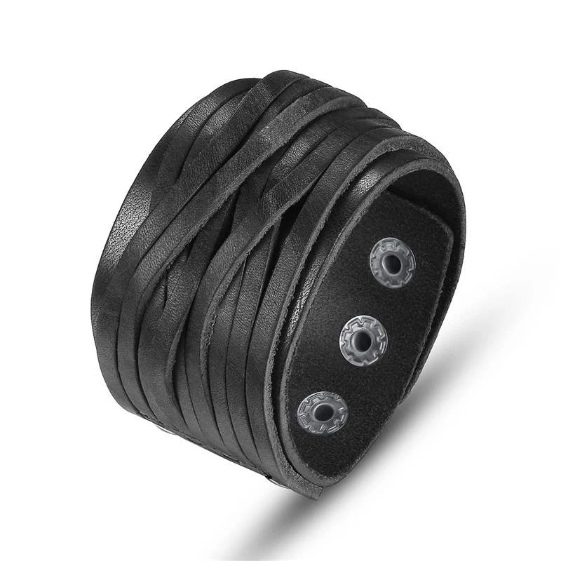 WOSTU хит продаж винтажный коричневый браслет из натуральной кожи браслеты для