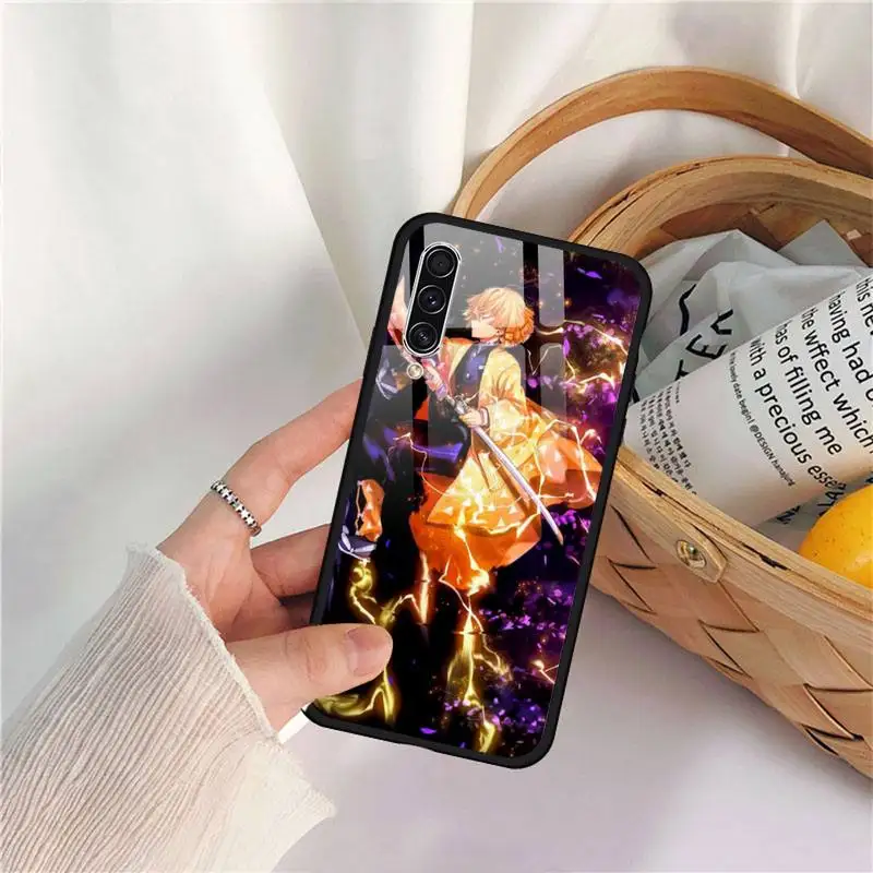 

Demon Slayer Anime Kimetsu No Yaiba Phone Case Tempered glass For Samsung S10 S20 plus Ultra E note8 note9 note10 pro