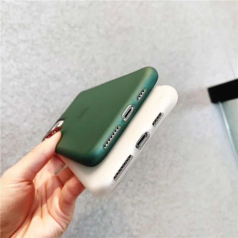 Цветной матовый чехол для телефона iphone 11 Pro Max 6 6S 7 8 Plus X XR XS MAX утолщенный