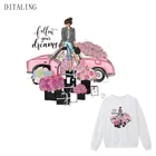 Модная женская нашивка на одежду, термонаклейка на одежду, сделай сам, моющаяся нашивка с аппликацией Follow Your Dreams для глажки, куртка, футболка