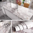 Современные кухонные наклейки, наклейки с имитацией мрамора, водонепроницаемые и маслостойкие защитные самоклеящиеся наклейки для стола