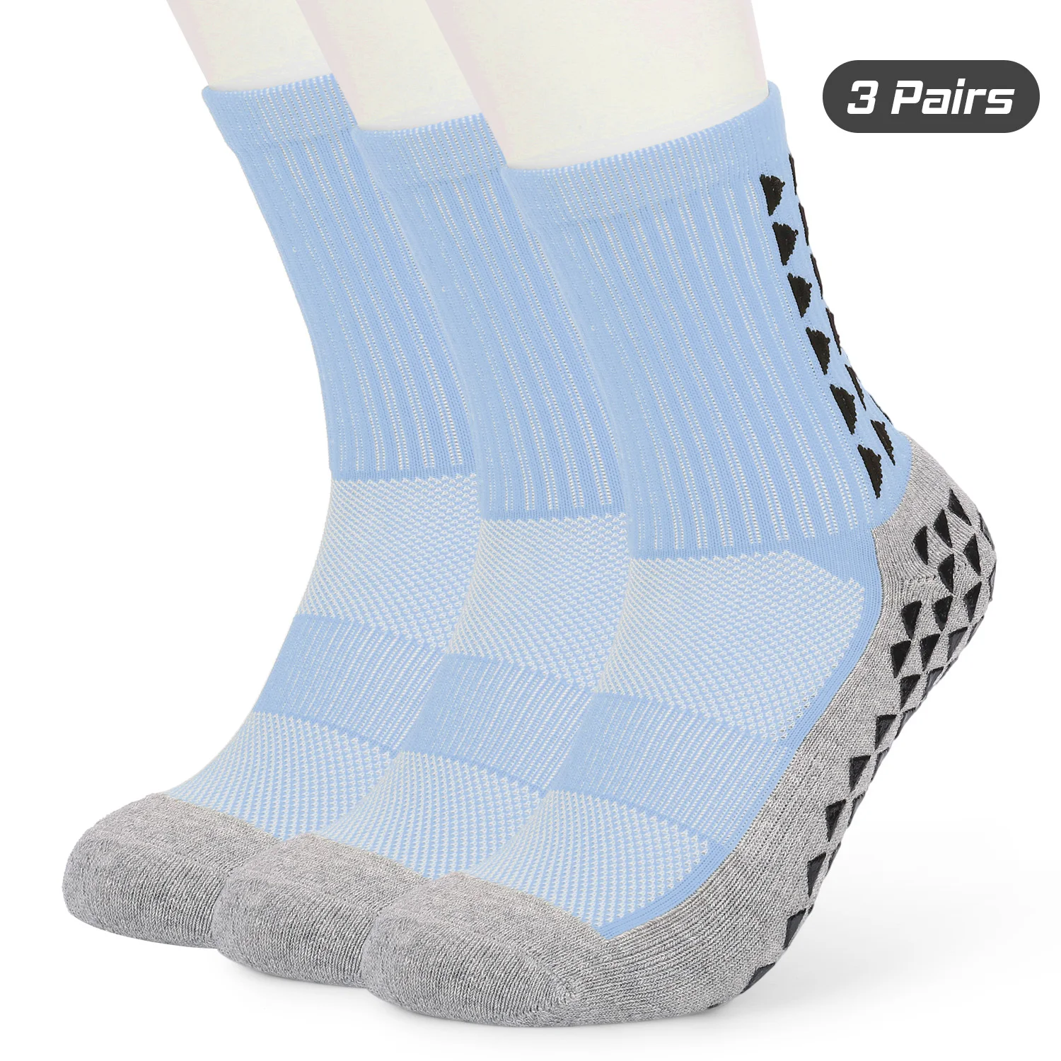 Мужские Противоскользящие футбольные носки спортивные длинные впитывающие для