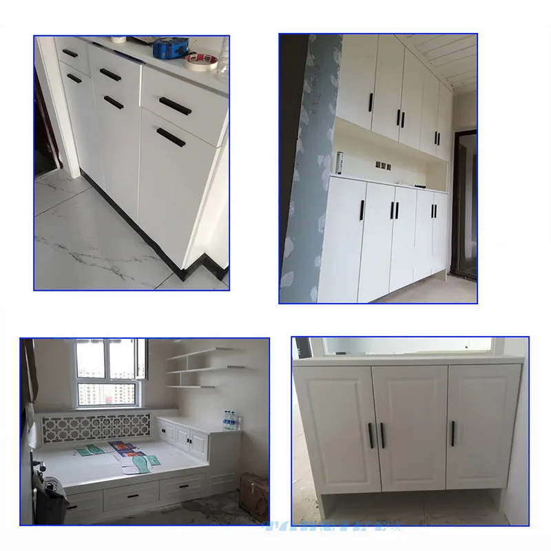 1 шт. ручка для шкафа дверная черная выдвижная кухонного Ручка ящика Мебельная