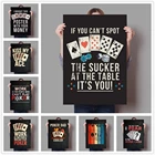 Покер игральные кости постер чип игры слова Холст Картина настенное искусство домашний декор для гостиной казино