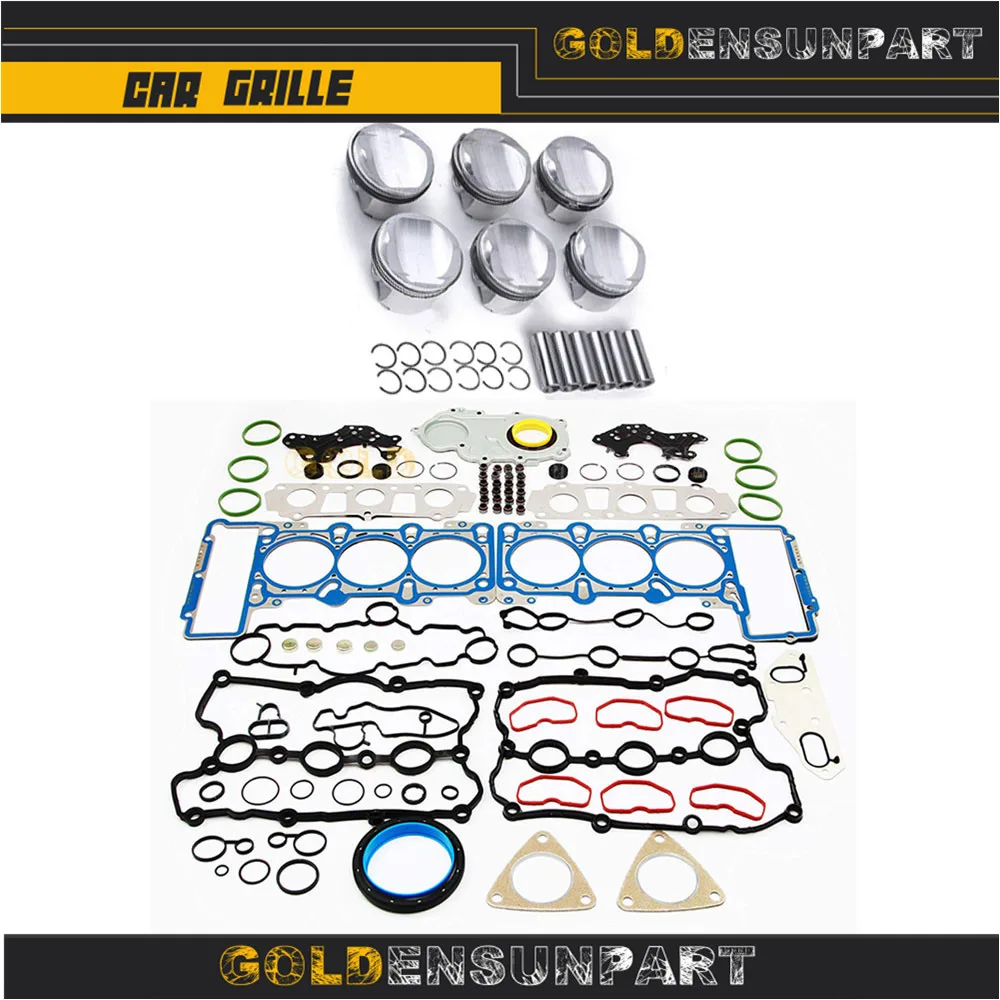 

06E 107 065 DN 06E 103 149AD Piston Sets & Engine Gaskets Seals Repair Kit For Audi A4 A5 S5 A6 Q7 VW 3.0TFSI 06E 103 483 Q