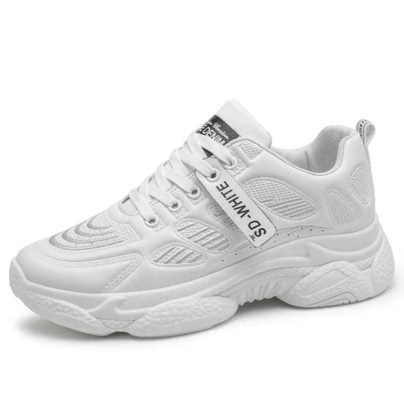 

2021 Summer Men Sneakers Breathable Solid Thick Bottom Mens Running Shoes Outdoor Korean Style Trendy Men Casual Shoes