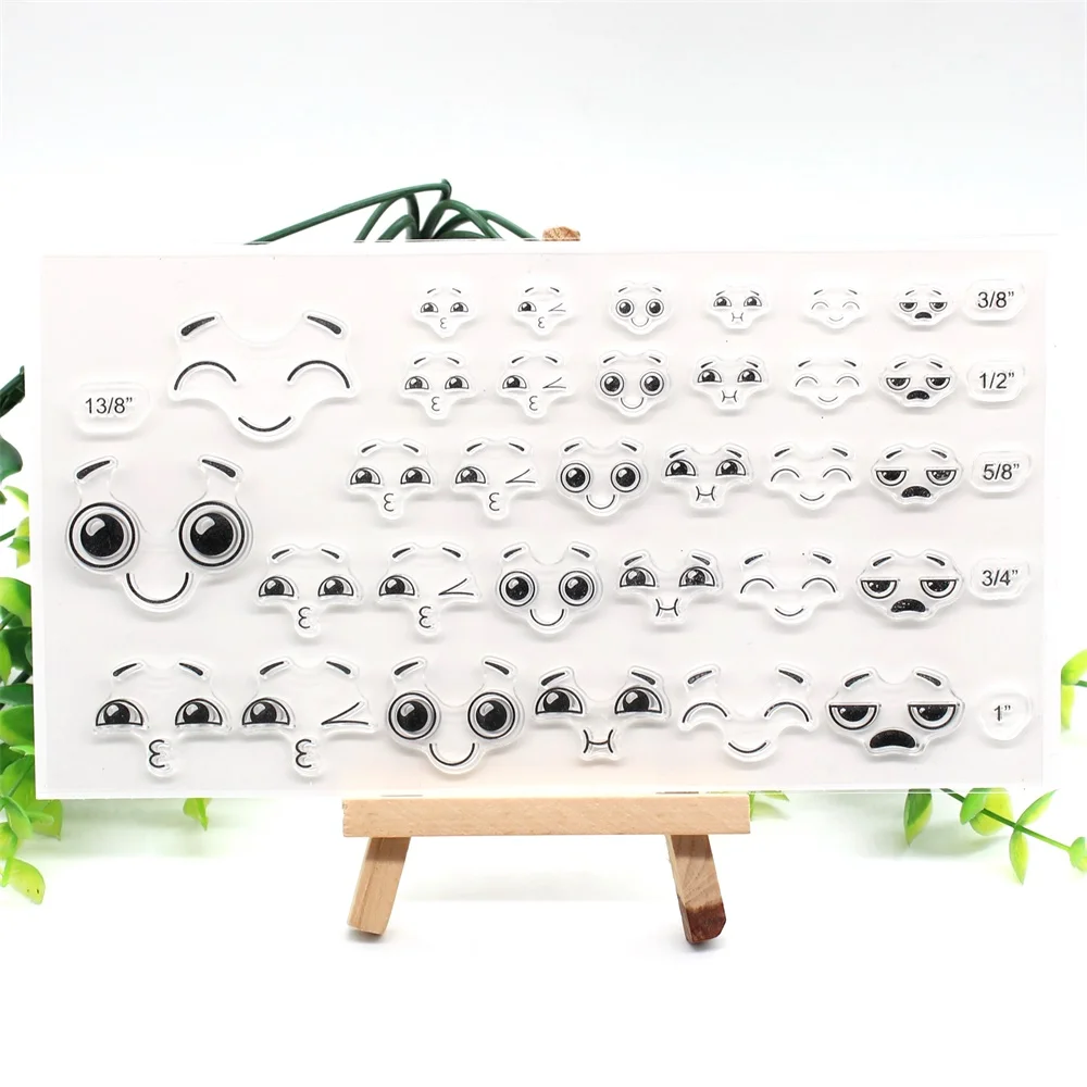 Прозрачные силиконовые штампы для лица KSCRAFT скрапбукинга/изготовления