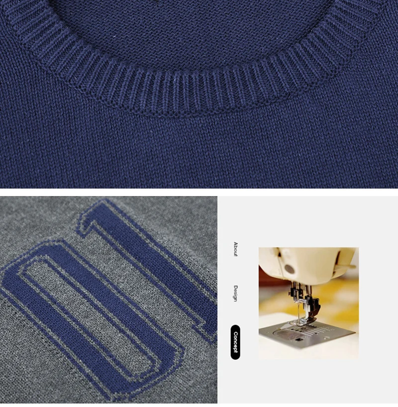 Мужской разноцветный полосатый свитер большого размера с длинным рукавом