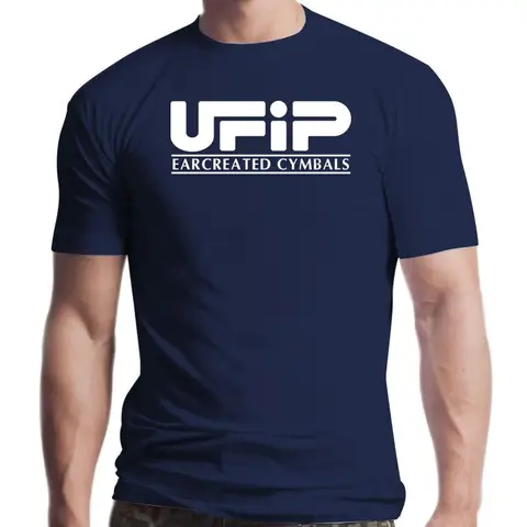 Новинка, футболка Ufip с логотипом тарелок, популярные музыкальные футболки, черно-белая футболка, Размеры S 3Xl