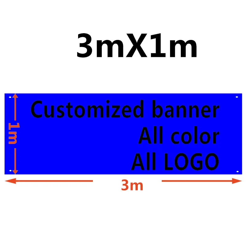 Custom 3mx1m Flag banner 100D Polyester For Decoration Advertising Hanging Designs | Дом и сад