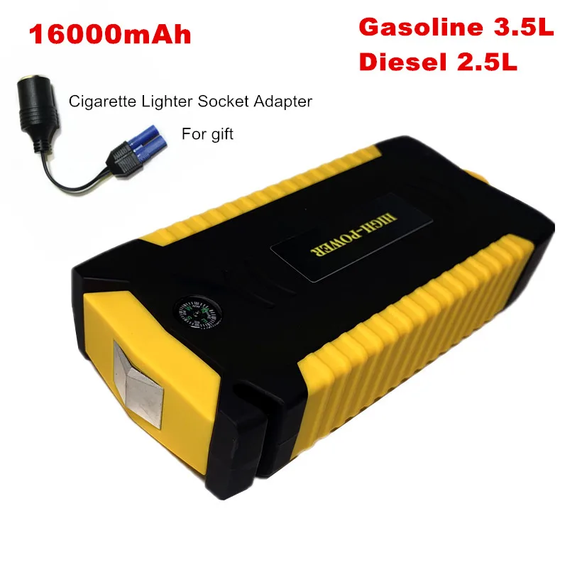 Акции! Аварийное зарядное устройство для аккумулятора стартер автомобиля 16000 мАч