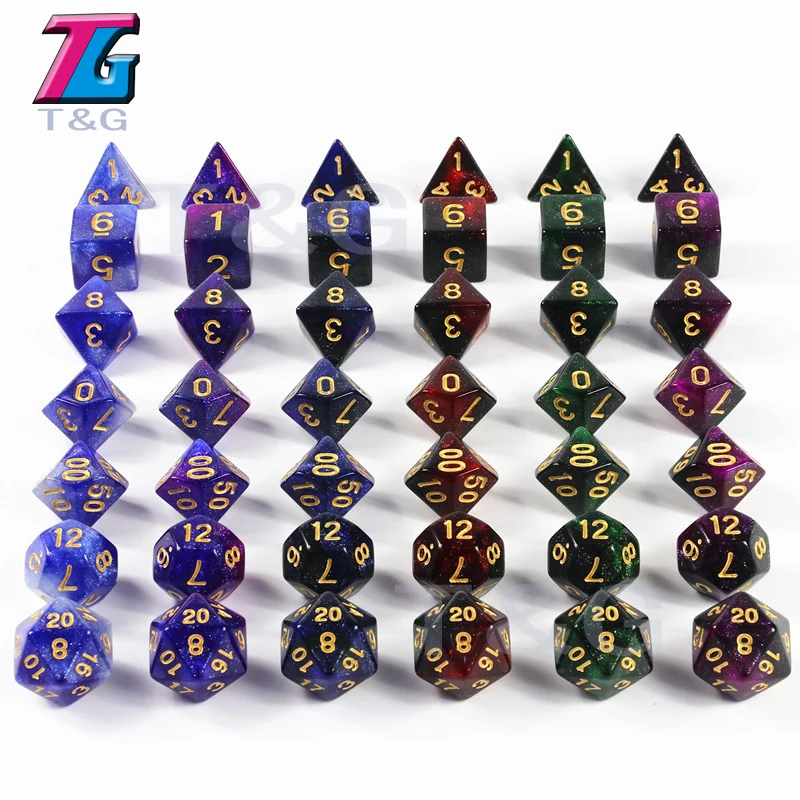 Galaxy Pieces TRPG Gaming Dice D4 D20 многогранная 2 вида цветов новая игрушка|Настольные игры| |