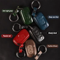 for smart fortwo forfour 453 genuine leather car key bag case cover remote key decoration car styling accessories