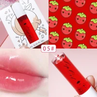 mirror water fruits lip gloss lip glaze transparent glass lip oil liquid lipstick 6 colors lipgloss moisturizing makeup 2022 new