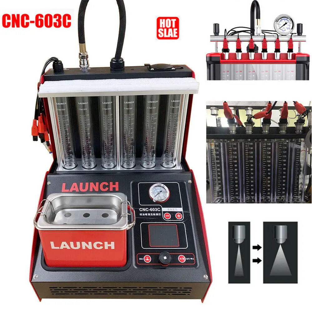 

Ультразвуковой инжектор топлива CNC603C, детектор очистки, 6 цилиндров, ЖК-экран
