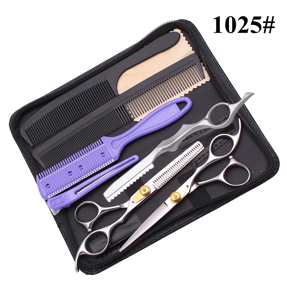 6 &quotНержавеющая гравировка логотипа Парикмахерская филировочные ножницы для